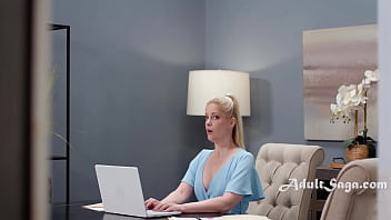 One of her stepmoms is making an omelette the other one is feeding her pussy