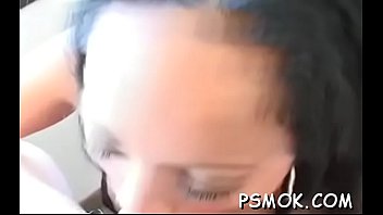 Chick smokes and masturbates