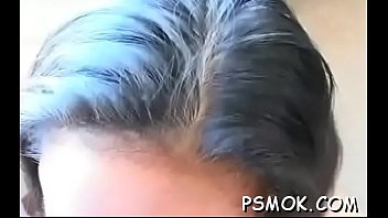 Chick smokes and masturbates