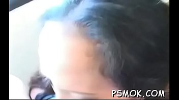 Chick smokes and masturbates