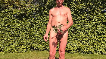 Homemade hardcore gay slave slut fag presented outside from his master as public sex and fucktoy for friends and guests