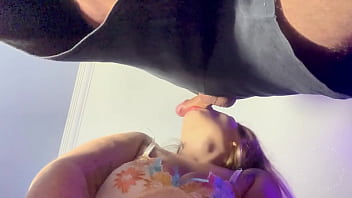 Deepthroat training and facial fuck on big daddy spitting drooling swallowing