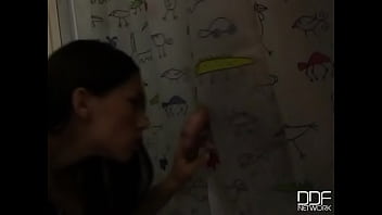 Peeping prick gets a lick