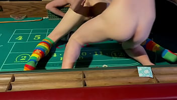 Fucking slut sex on a lucky table is a lot of fun