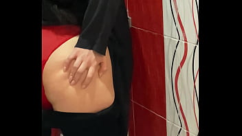 Sexy arabic hijab secretary getting fucked in toilette of office