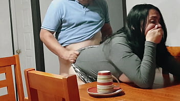 I fucked my stepmother while she was clearing the table