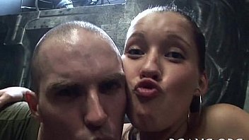 Girl and guy in oral job job