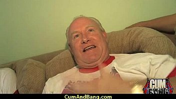 Ebony chick drowned in cum 14