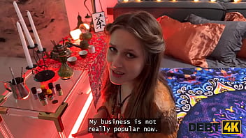 Debt4k sexy witch una fairy sucks big collector's dick