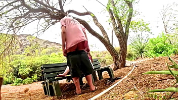 A blow job in the botanical garden