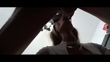 Preview milf gives a quick blowjob with a cum explosion in her mouth