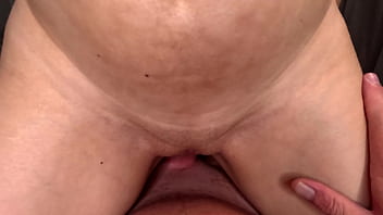 Pawg oiled brunette with nice tits riding dick cowgirl style