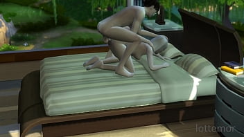 Ким решил заняться сладеньким сексом с Чимин в спальне