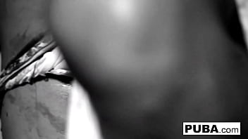 Busty babe has some fun