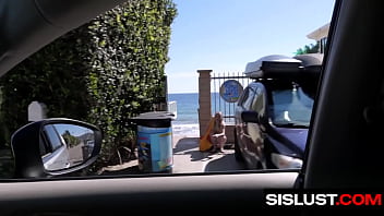 Stepsis fingering herself wildly to thank him sislust