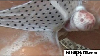 Soapy massage and shower blowjob 17