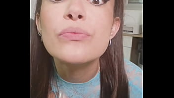 Playing with junk food between my mouth and my hair