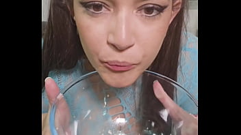 Playing with junk food between my mouth and my hair