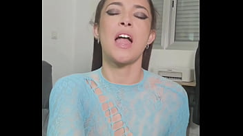 Playing with junk food between my mouth and my hair