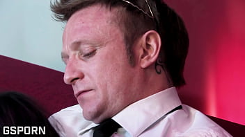 Hot brunette young milf like hard cock and sexy lingerie and stockings