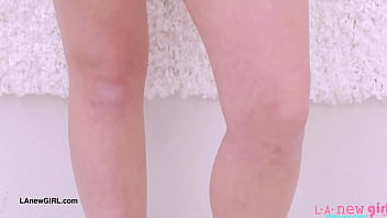 Aspiring blonde model close up look