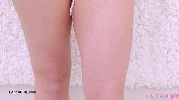 Aspiring blonde model close up look