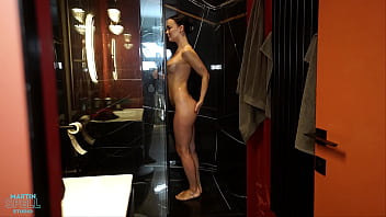 Wet sasha sperrow gets passionate sex from martin spell after a shower