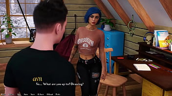 Being a dik #205 talking to the busty pierced blue hair grunge girl about our feelings