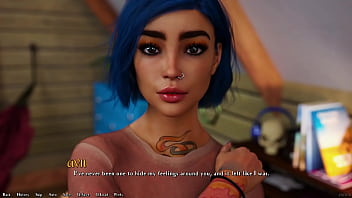 Being a dik #205 talking to the busty pierced blue hair grunge girl about our feelings