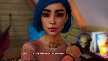 Being a dik #205 talking to the busty pierced blue hair grunge girl about our feelings