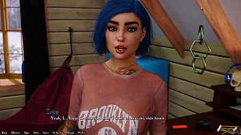 Being a dik #205 talking to the busty pierced blue hair grunge girl about our feelings