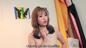 Bad bad is naked for painting before getting fucked