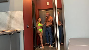 Slutty runner foxy wanted a glass of water but got a big cock instead part 1