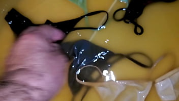Pissing on thongs