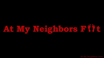 Kitty barefoot footstool1 at my neighbors feet