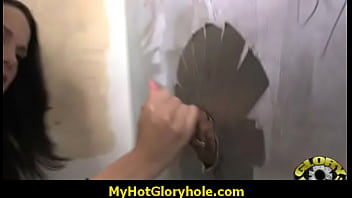 Sucking strangers cocks through a gloryhole 20