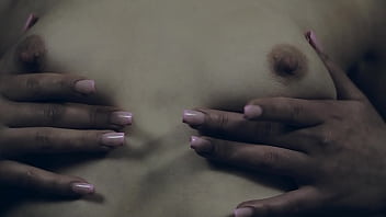 Playful model touches herself