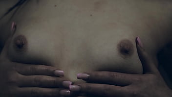 Playful model touches herself