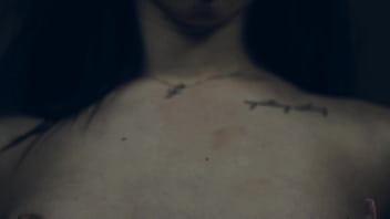 Playful model touches herself