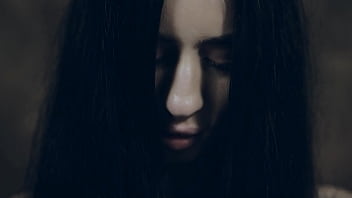 Playful model touches herself