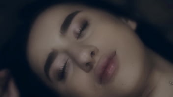 Playful model touches herself