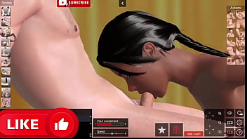 Ebony and white cock