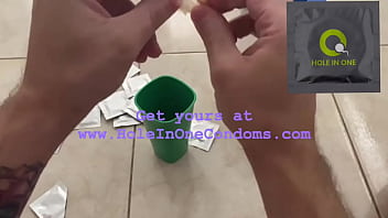 Filled creampie condom tampering cum inside asks for semen deep inside