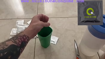 Filled creampie condom tampering cum inside asks for semen deep inside Filled creampie condom tampering cum inside asks for semen deep inside