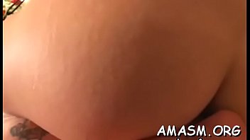 Hot beauty enjoys a big stick