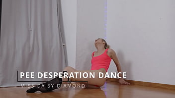 Wetting desperation dance foot & toilet fetish