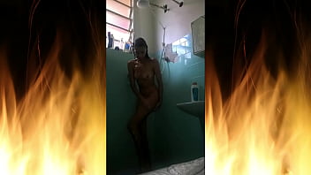Jade taking a nice shower while waiting for her husband to arrive with a friend from work to have sex with her