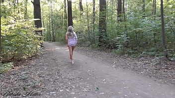 I walk around in a transparent dress on my naked body