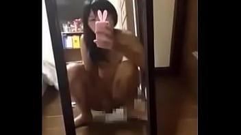 鏡越しオナニー