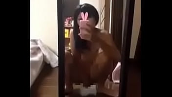 鏡越しオナニー